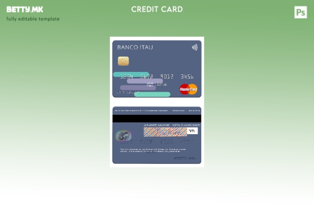 Модерен стил Argentina Banco Itaú Argentina шаблон за мастер картички